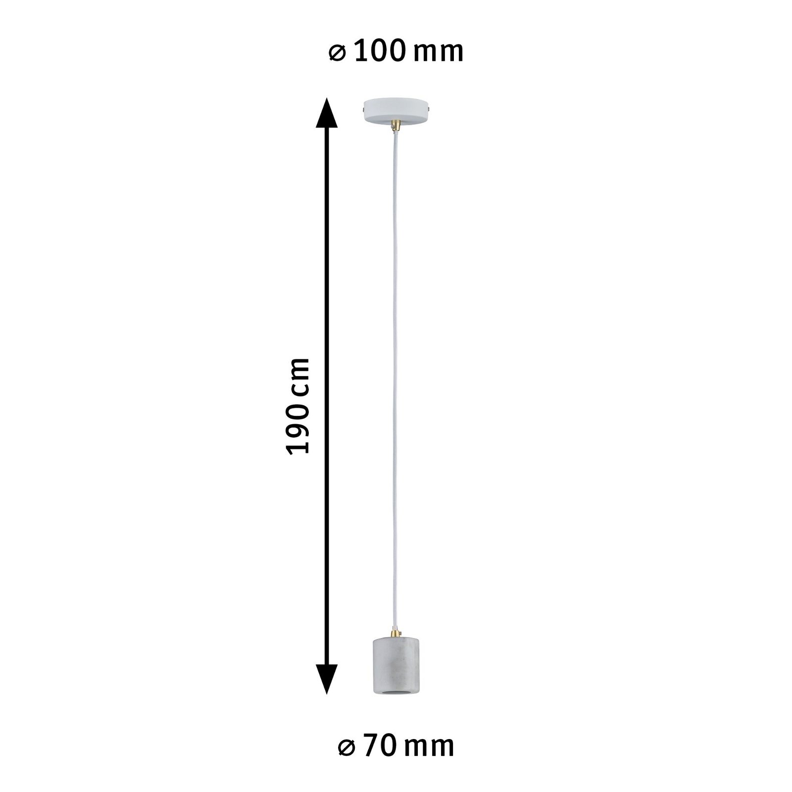 Neordic Hanglamp Nordin E27 max. 60W Wit/Marmer/Goud mat dimbaar Marmer