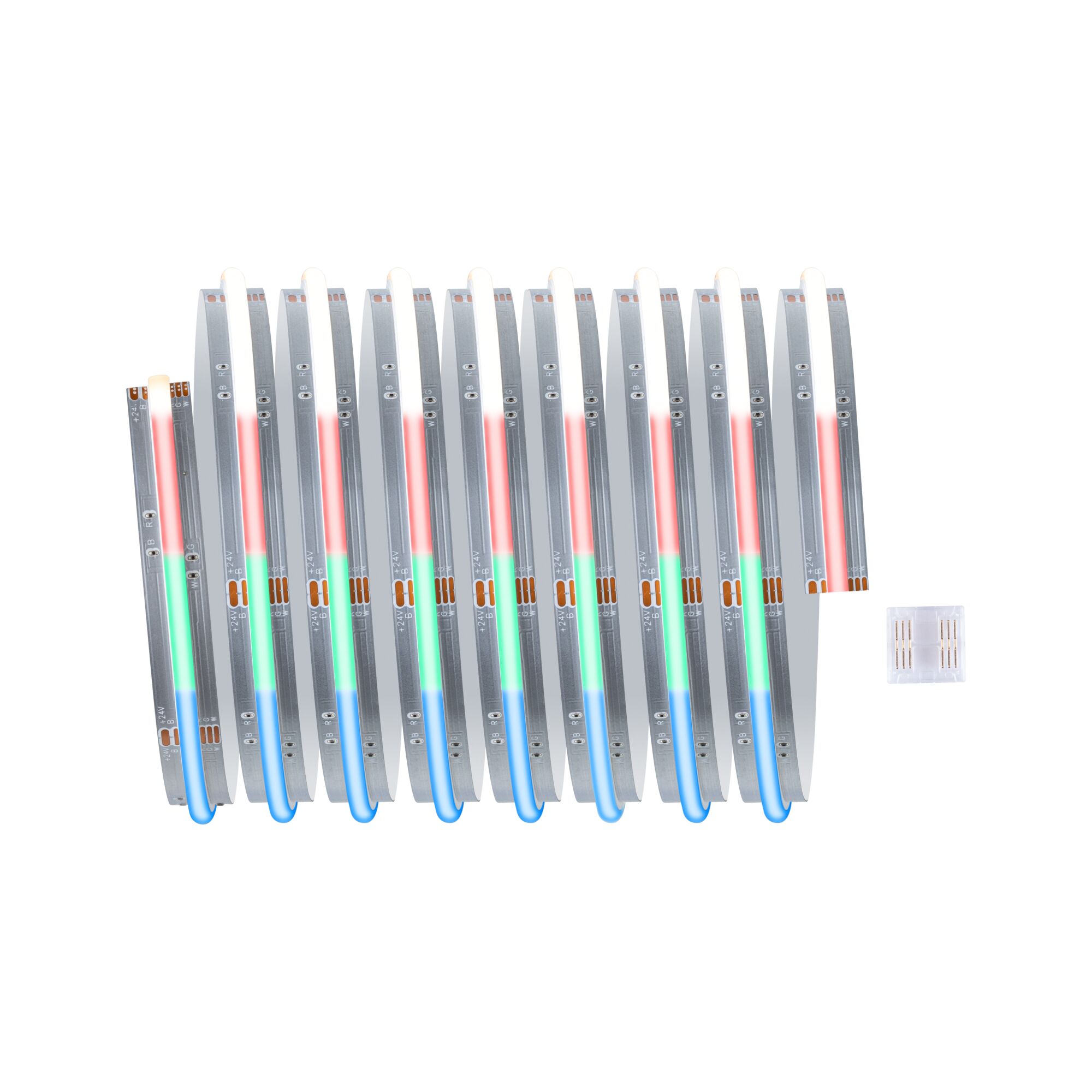 MaxLED 1000 LED-lysbånd udvidelse COB 2,5m RGBW 24W 1038lm/m RGBW+ Fleksibel RGB LED-lysbånd med stik til tilpassede belysningsløsninger og farveeffekter