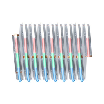 Flexible RGB LED strip lights with 24V connection, multicolour illumination for modern lighting