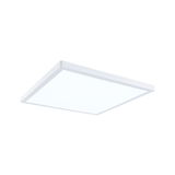 Square white LED ceiling light made of plastic for modern indoor lighting