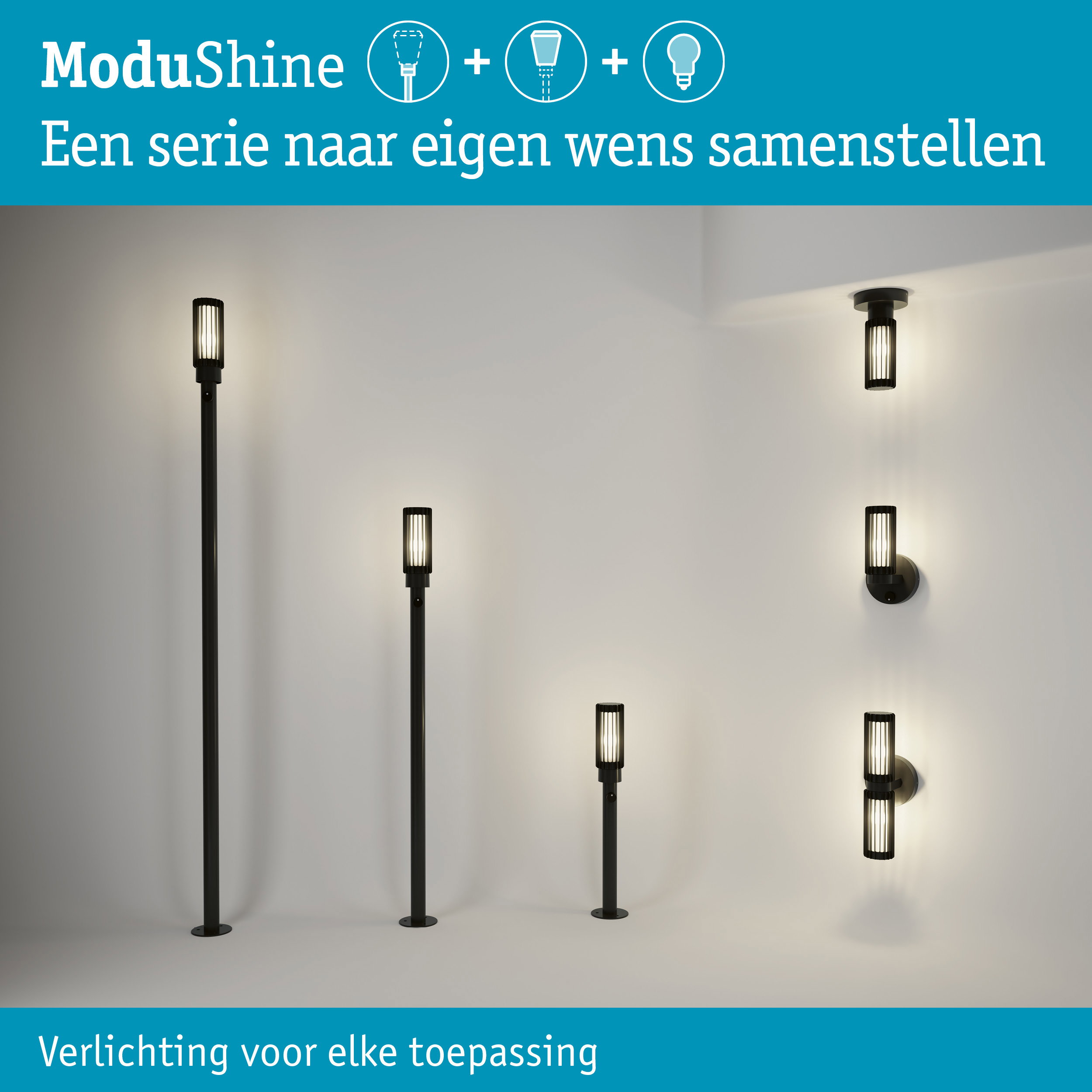 ModuShine Kap Ferina IP44 cilindrisch Antraciet