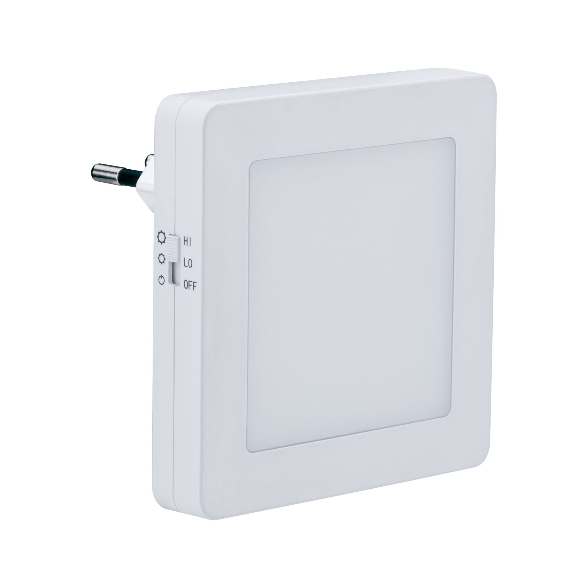 Veilleuse LED blanche avec interrupteur pour niveaux de luminosité, lampe à brancher pour éclairage doux