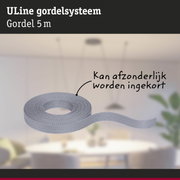 Grijs 5 meter lang ULine gordelsysteem van duurzaam materiaal voor flexibele bevestiging