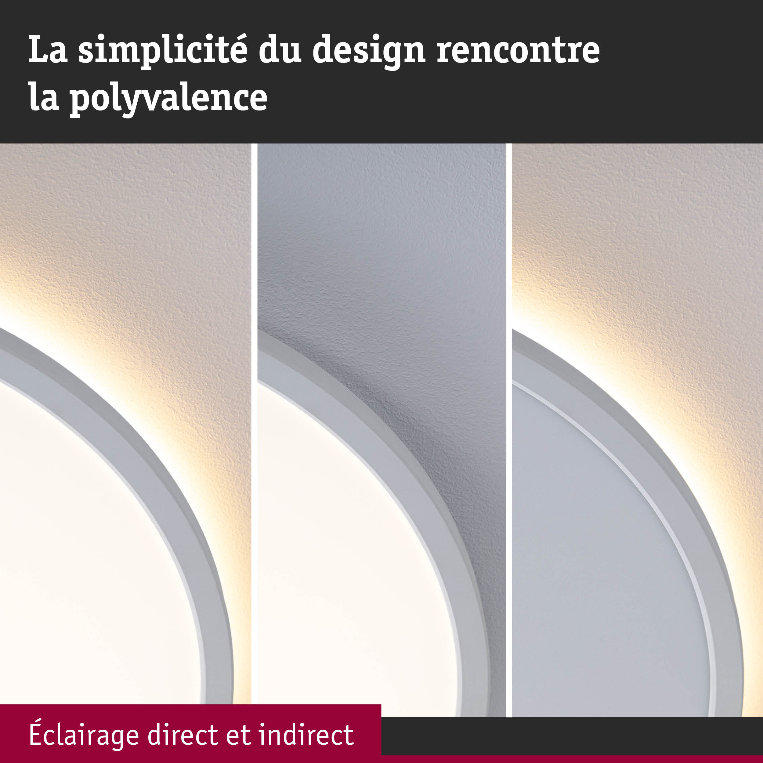 Plafonnier moderne blanc avec éclairage direct et indirect pour une lumière polyvalente