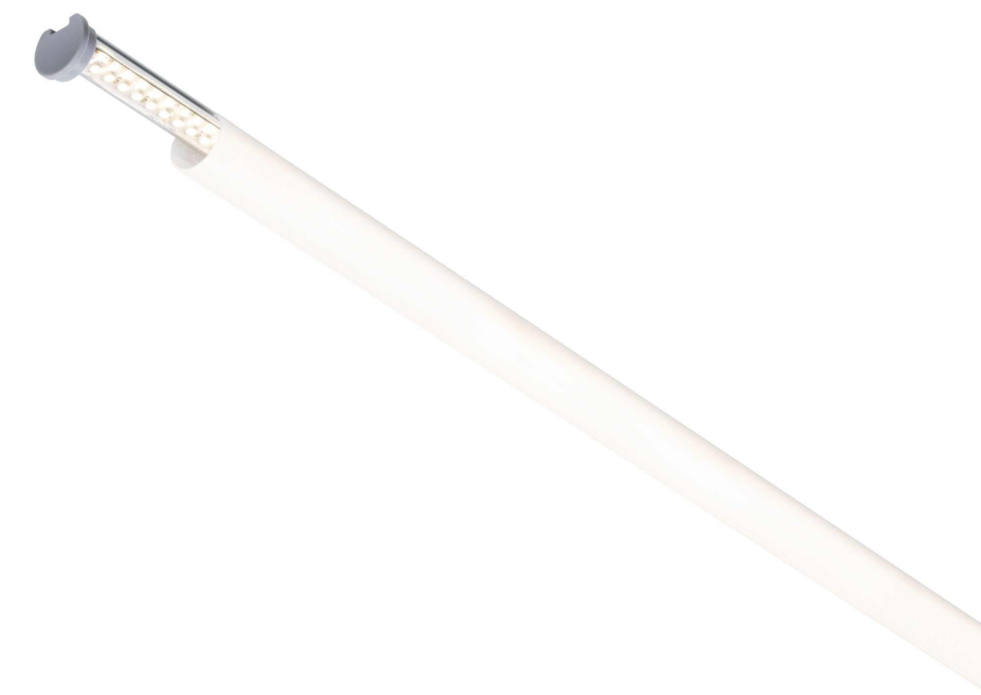 Slanke witte LED-lamp met transparante kop voor moderne binnenverlichting