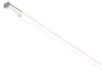 Slim white LED light with transparent head for modern indoor lighting solutions
