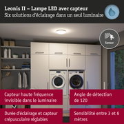 Lampe LED Leonis II blanche avec capteur pour éclairage économe en énergie