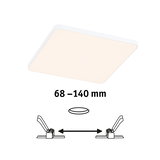 Plafonnier LED carré blanc avec distance réglable de 68 à 140 mm pour éclairage intérieur