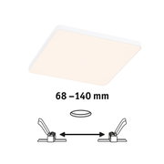 Quadratische weiße LED-Deckenleuchte mit warmweißem Licht und flachem Design für moderne Innenräume