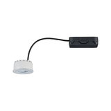 Small white LED module with black cable and connector for flexible lighting solutions