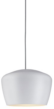 Nowoczesna biała lampa wisząca z metalu z ciepłym białym światłem do eleganckiego oświetlenia