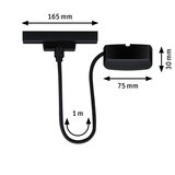 Sort LED-lys 165 mm bredt med 1 m kabel til fleksible belysningsløsninger