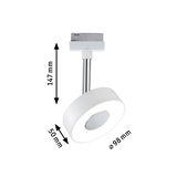 Weißer LED-Deckenspot aus Metall mit 98 mm Durchmesser und 147 mm Höhe für moderne Beleuchtung