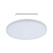 Round white LED ceiling panel with metal bracket for energy-efficient room lighting