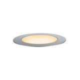 Panneau LED encastré rond en aluminium brossé avec lumière blanc chaud pour éclairage moderne