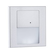 Quadratischer LED-Wandeinbauleuchte aus silbernem Aluminium mit Diffusor für indirekte Beleuchtung