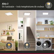 Panneau LED Abia 2 White Select Détecteur de mouvement crépusculaire (HF) carré 400x400mm 16W 1400lm White Select Blanc