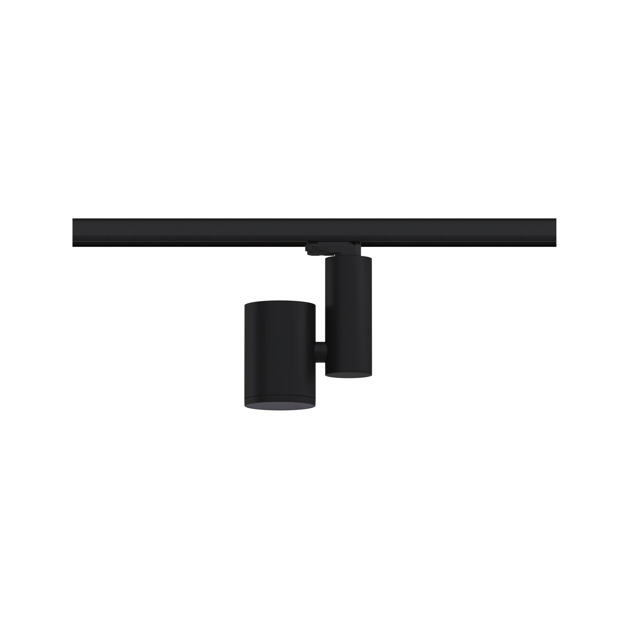 Spot LED noir en métal avec design cylindrique pour un éclairage intérieur moderne