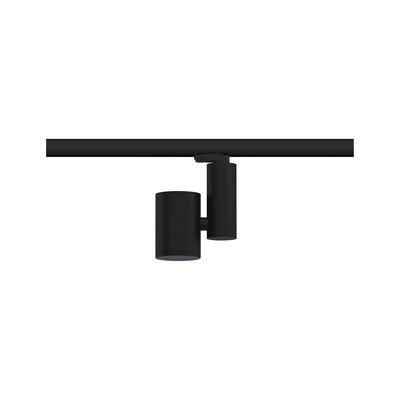 Spot LED noir en métal avec design cylindrique pour un éclairage intérieur moderne