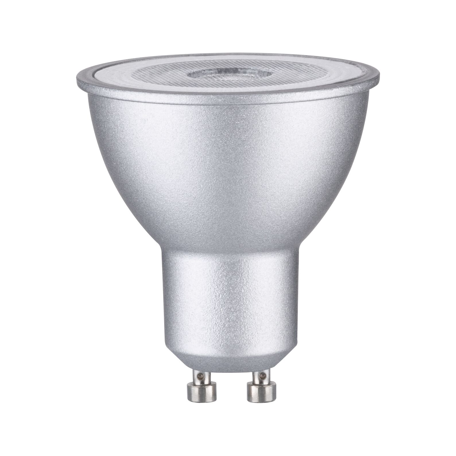 Lampe LED réflecteur argentée avec base GU10 en aluminium pour éclairage économique