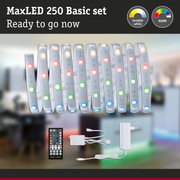 MaxLED 250 Basic set with RGBW LED strip, remote control and power supply for colour lighting control