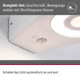 Weißes LED-Leuchtenset mit integriertem Bewegungsmelder und Hochfrequenz-Sensor für automatisches Licht