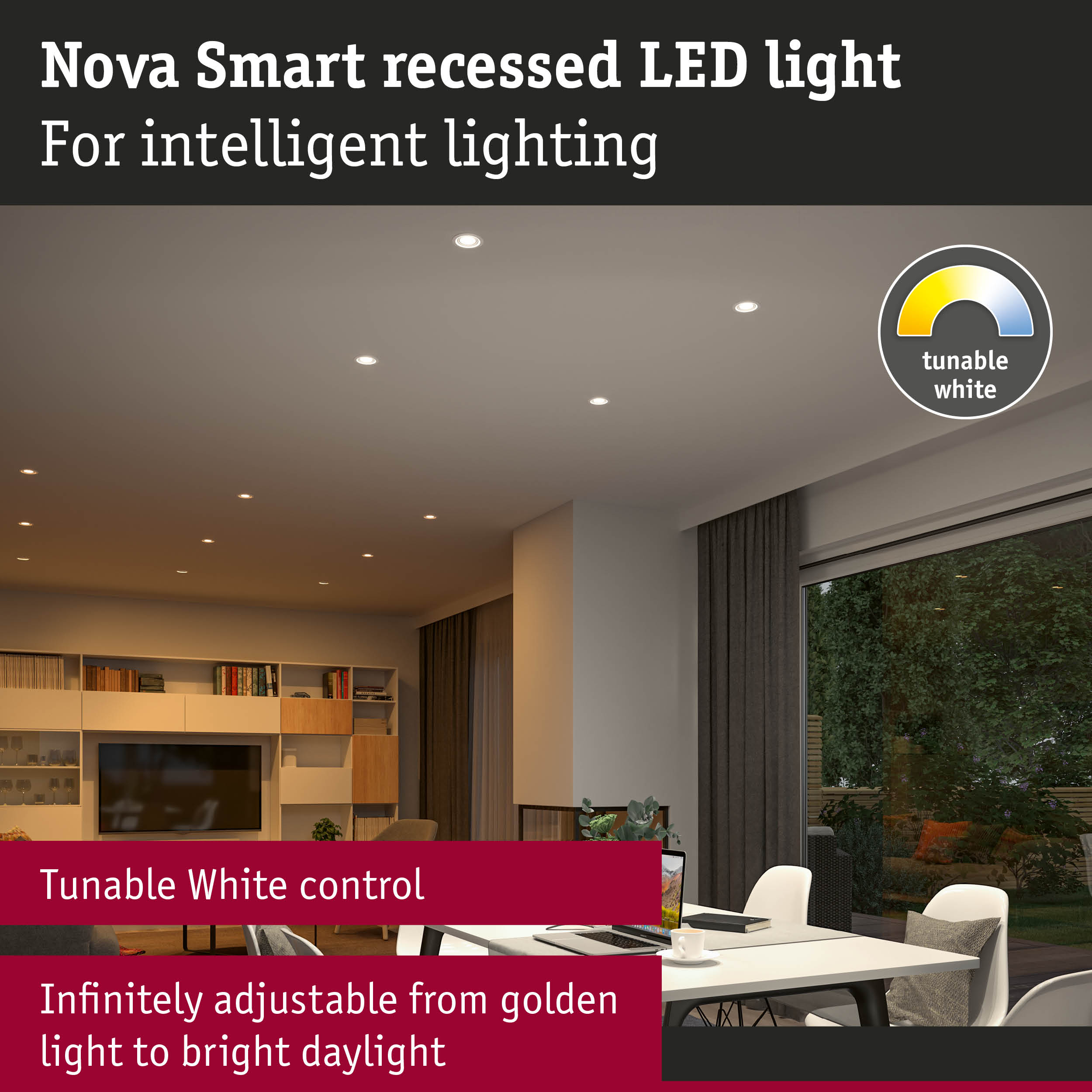Nova Smart recessed LED light with tunable white for intelligent adjustable home lighting