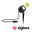 Plug & Shine LED-tuinspots Smart Home Zigbee 3.0 Kikolo insectvriendelijk IP65 Tunable Warm 6,2W Antraciet Zwarte LED-tuinschijnwerper met grondpin en kabel, compatibel met Zigbee smart home systeem.