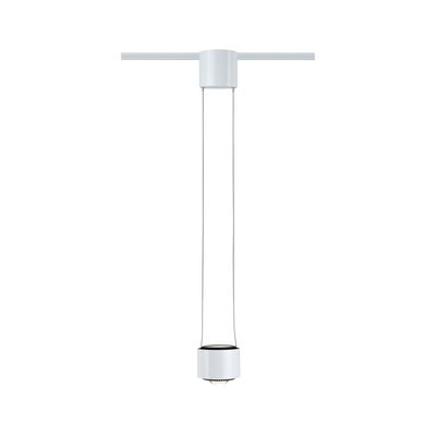 Moderne weiße LED-Pendelleuchte aus Metall mit minimalistischer Form für Schienensysteme