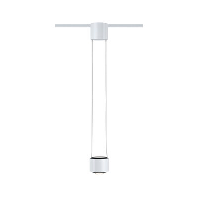 Moderne weiße LED-Pendelleuchte aus Metall mit minimalistischer Form für Schienensysteme