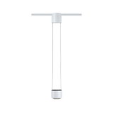 Moderne weiße LED-Pendelleuchte aus Metall mit minimalistischer Form für stilvolle Innenbeleuchtung