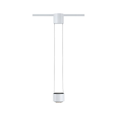 Moderne weiße LED-Pendelleuchte aus Metall mit minimalistischer Form für stilvolle Innenbeleuchtung