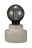 Pauleen Lampe à poser Noble Flare E27 2500K 3lm 0,2W Gris Lampe de table moderne avec socle en pierre grise et ampoule en verre fumé pour éclairage élégant
