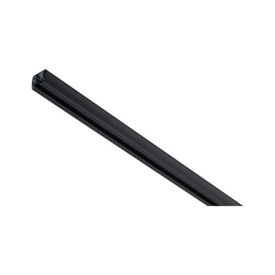 Black aluminum rail for LED track systems, modern design for flexible lighting solutions