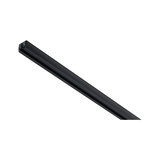 Black aluminum rail for LED track systems, modern design for flexible lighting solutions