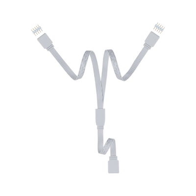 Witte Y-vormige platte lintkabel met connectoren voor LED-verlichtingssystemen