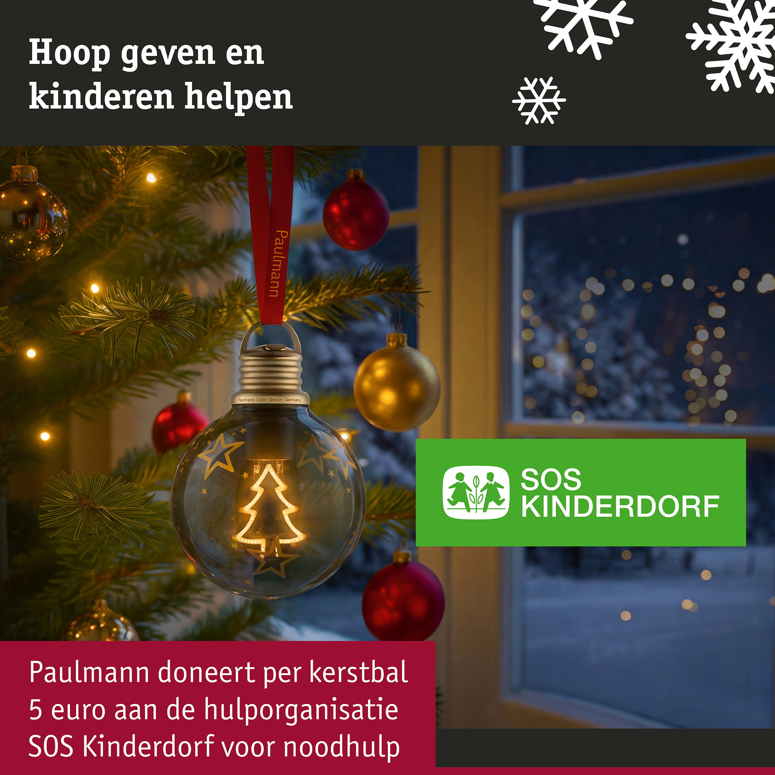 Batterijlamp Kerstbal Tree Bruin, Goud 100mm 2200K