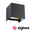 LED Wall luminaire Smart Home Zigbee 3.0 Cybo IP44 angular 100x100mm RGBW+ 2x2,5W 2x150lm 230V Anthracite Aluminium Black metal LED wall light with RGB color change and Zigbee smart lighting control