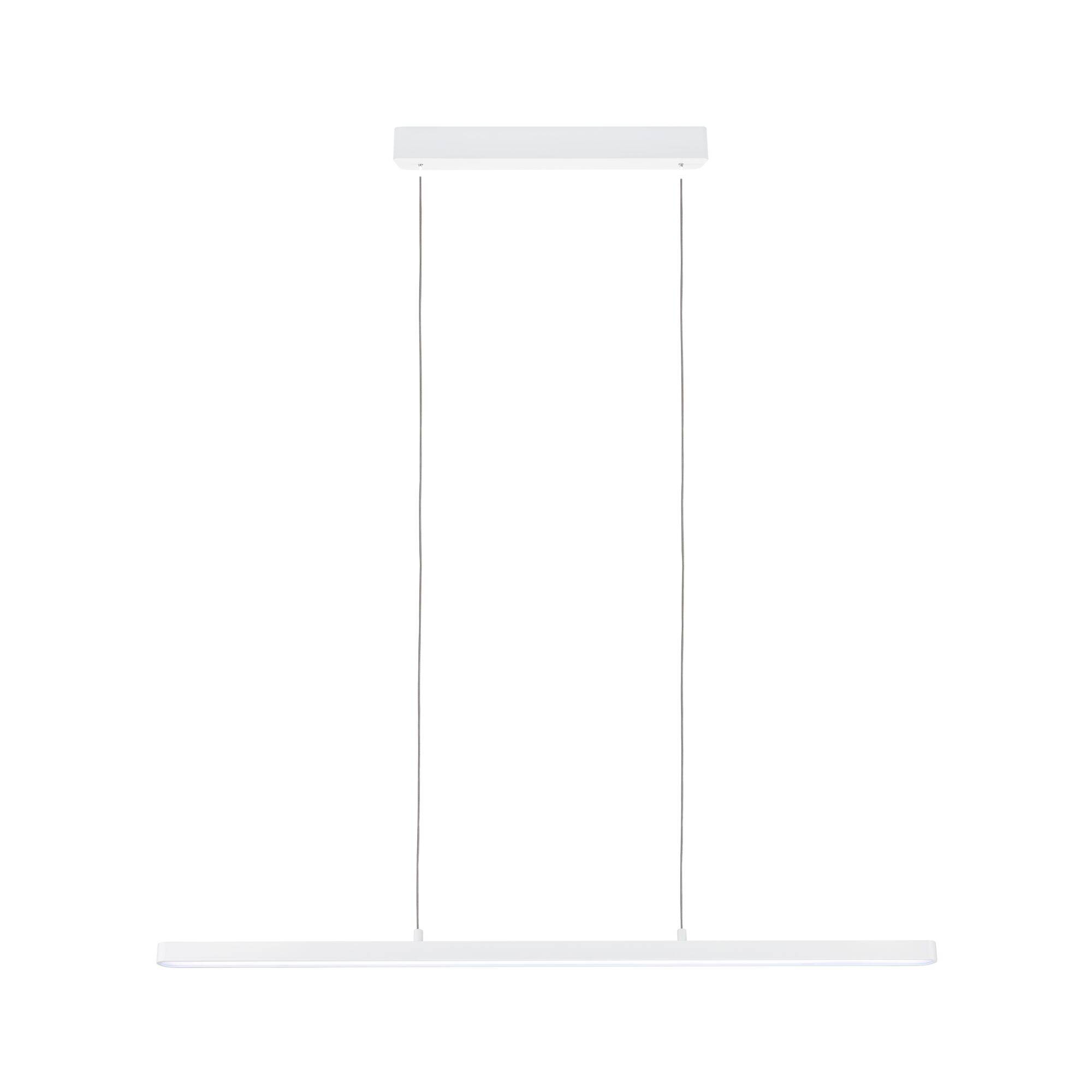 Minimalist white metal LED pendant light for modern interiors with energy-efficient lighting
