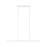 Minimalist white metal LED pendant light for modern interiors with energy-efficient lighting