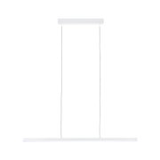 Minimalist white metal LED pendant light for modern interiors with energy-efficient lighting