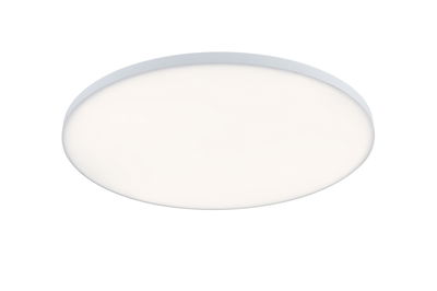 Plafonnier LED rond blanc au design épuré pour espaces de vie modernes et éclairage économique