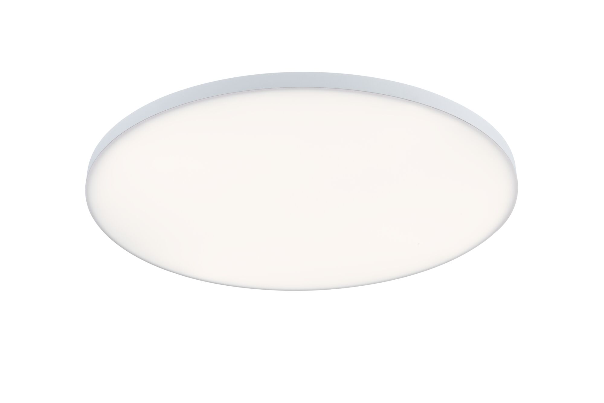 Round white LED ceiling light with aluminium frame for modern room lighting