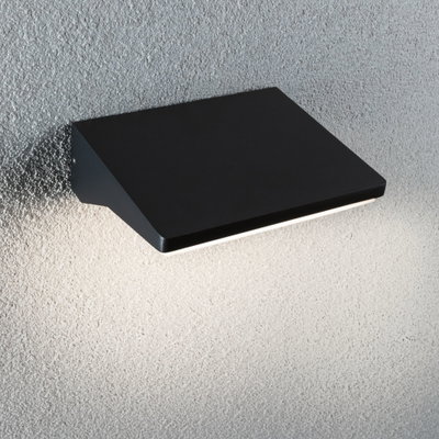 Schwarze LED-Wandleuchte aus Metall mit nach unten gerichteter Beleuchtung für moderne Innenräume