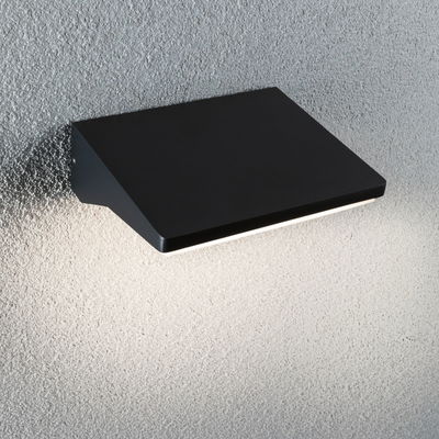 Schwarze LED-Wandleuchte aus Metall mit nach unten gerichteter Beleuchtung für moderne Innenräume
