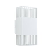 Applique murale blanche en métal avec lames verticales pour éclairage moderne d’intérieur