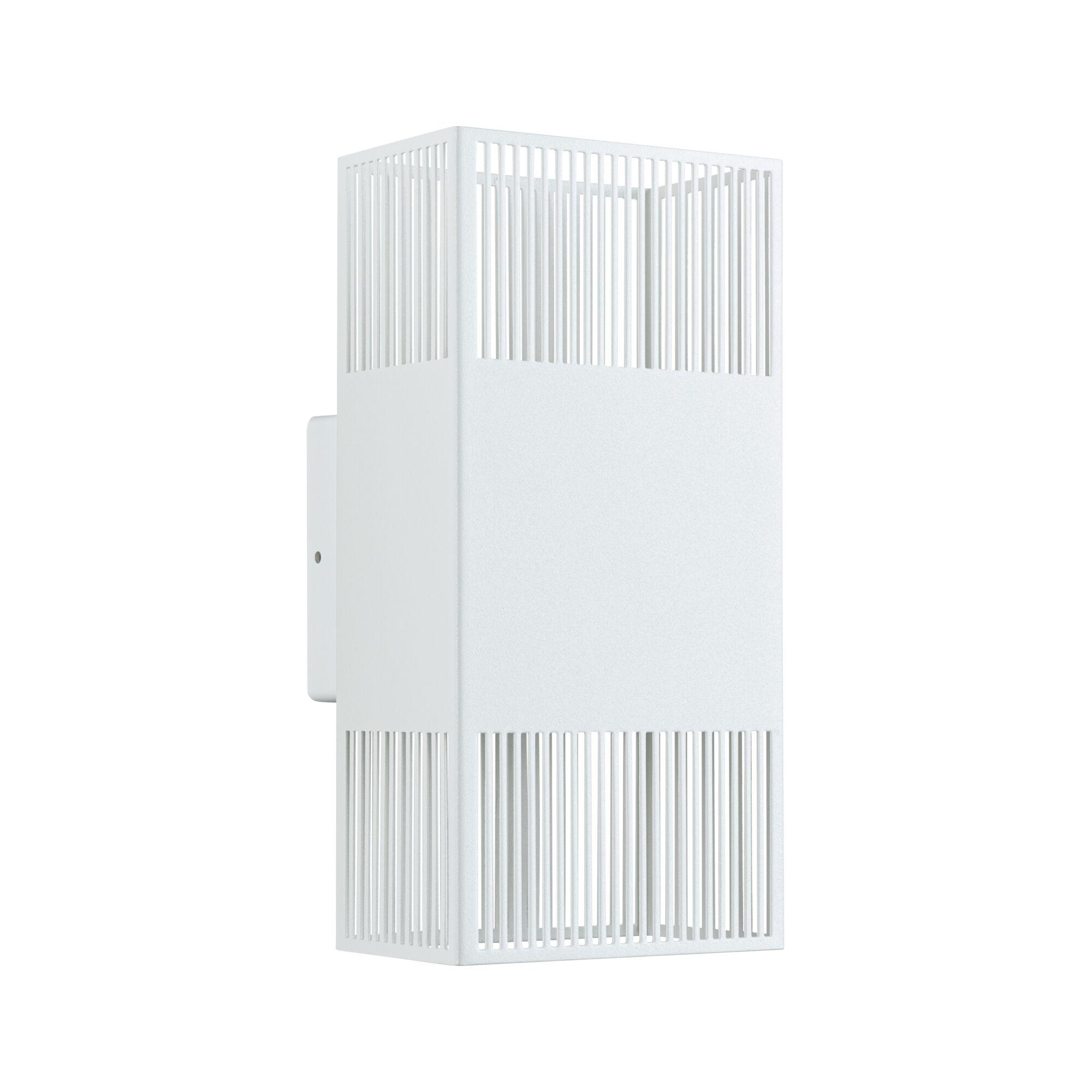 Applique murale blanche en métal avec lames verticales pour éclairage moderne d’intérieur