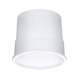 Round white LED recessed light housing made of plastic for modern indoor lighting