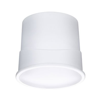 Round white LED recessed light housing made of plastic for modern indoor lighting