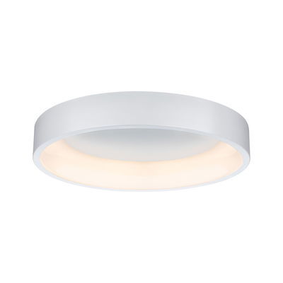 Round white LED ceiling light with warm white glow for modern rooms and energy-efficient lighting